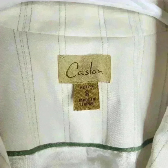 Caslon Women's Button Down Ivory Blazer Jacket Size 8P Workwear Casual - Picture 6 of 9